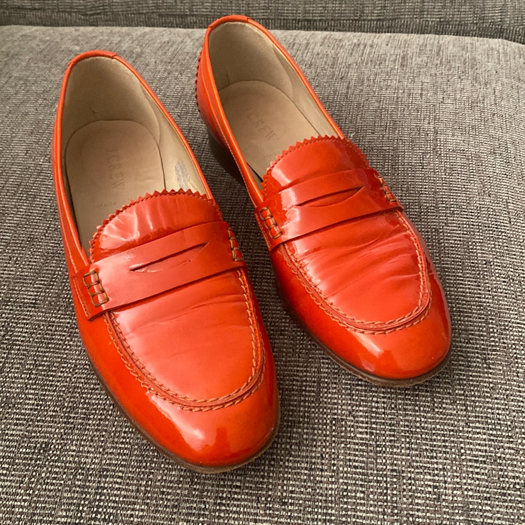 J. Crew Original Orange Patent Loafer